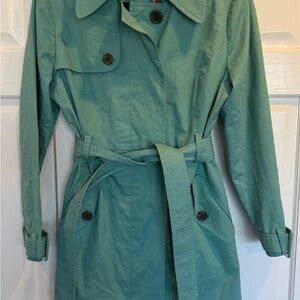 LC Lauren Conrad Mint Green Trench Coat with Belt